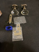 Emtek 810HTUS14 Watford Rosette Hampton Glass Passage Knobset with Brass Rosette - Polished Nickel