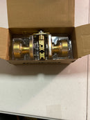 Kwikset 740PSKRDT-4S Pismo Single Cylinder Keyed Entry Door Knob Set with Round Rose and SmartKey - Satin Brass