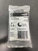 National Hardware N830-428 3-1/2" x 3-1/2" Plain Bearing 5/8" Radius Corner Butt Hinge - Single - Black