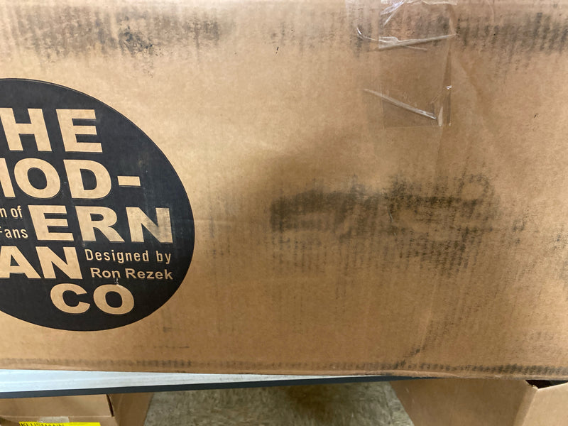 Modern Fan Co. AMB-SBMW-NL Ambit DC 56" 3 Blade Indoor / Outdoor Hanging Ceiling Fan - Satin Brass / Matte White