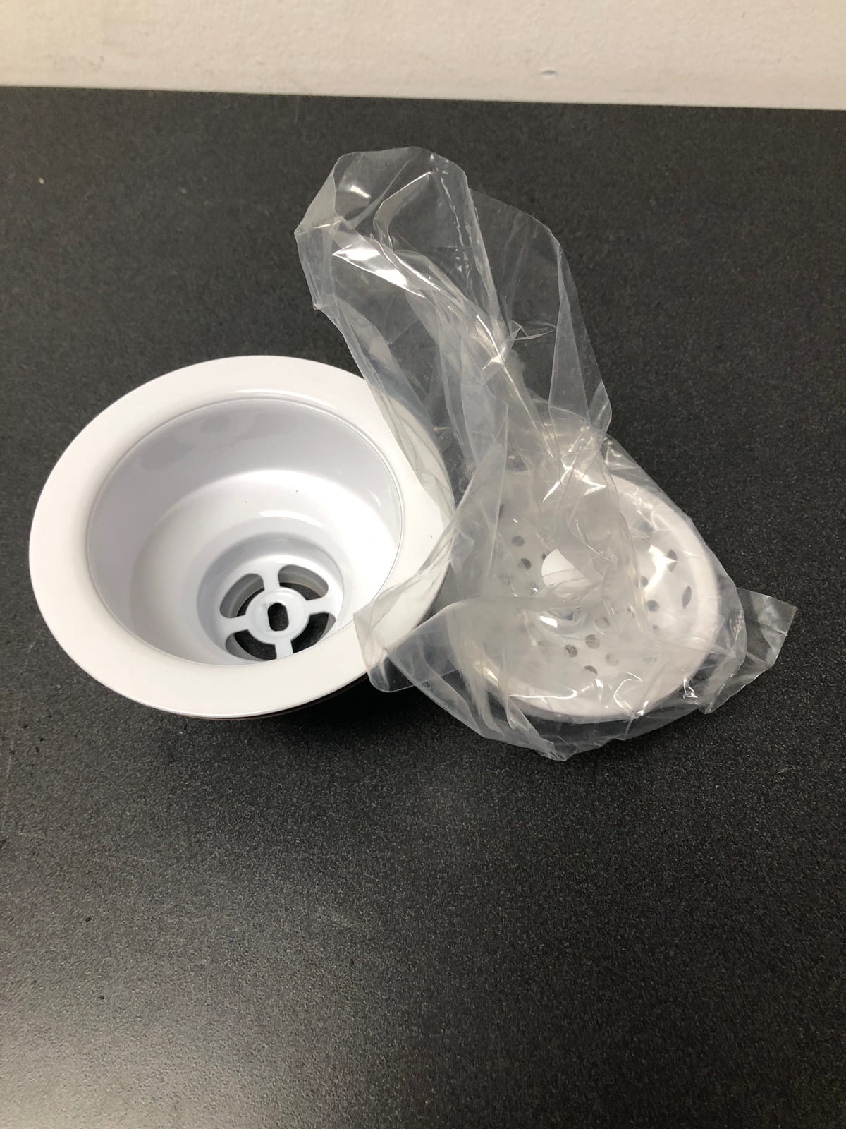 Westbrass D214-50 3-1/2 in. Post Basket Strainer in Powder Coat White