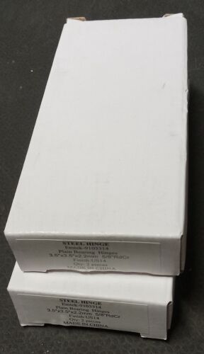 Emtek 9103314 3.5" x 3.5" Plain Bearing 5/8" Radius Corners Hinges 2 Pair