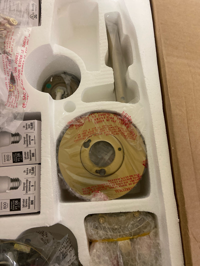 Quorum International 70525-380 Breeze 52" 5 Blade LED Indoor Ceiling Fan - Aged Brass