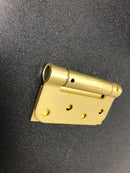 Deltana DSH4R5TT4 4" x 4" Square Corner Mortise Spring Hinge - Single Hinge - Satin Brass