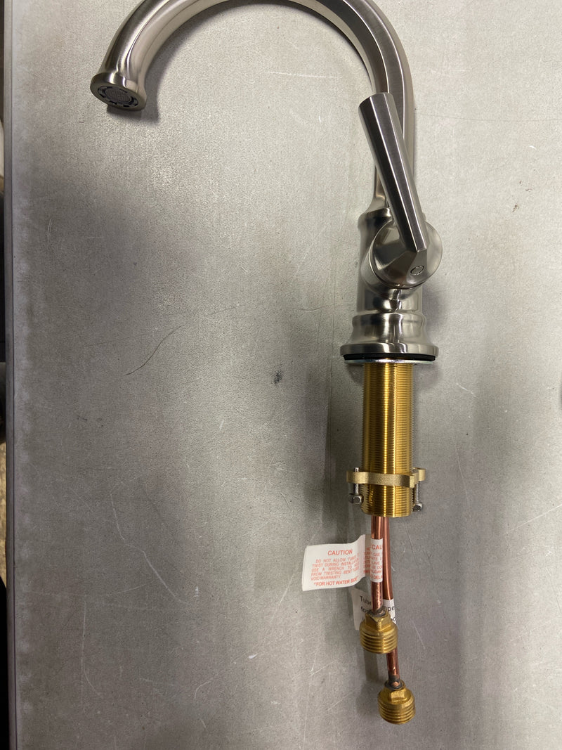 Brizo 65065LF-NK Beauclere 1.2 GPM Single Hole Bathroom Faucet - Less Drain Assembly - Luxe Nickel