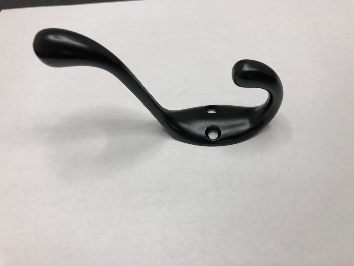 Liberty Hardware B42302Q-FB-C5 3 Inch Heavy Coat and Hat Hooks - Matte Black