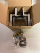 Kwikset 720MALRCT-15 Mirada Passage Door Lever Set with Fluted Handle and Rectangle Rose - Satin Nickel