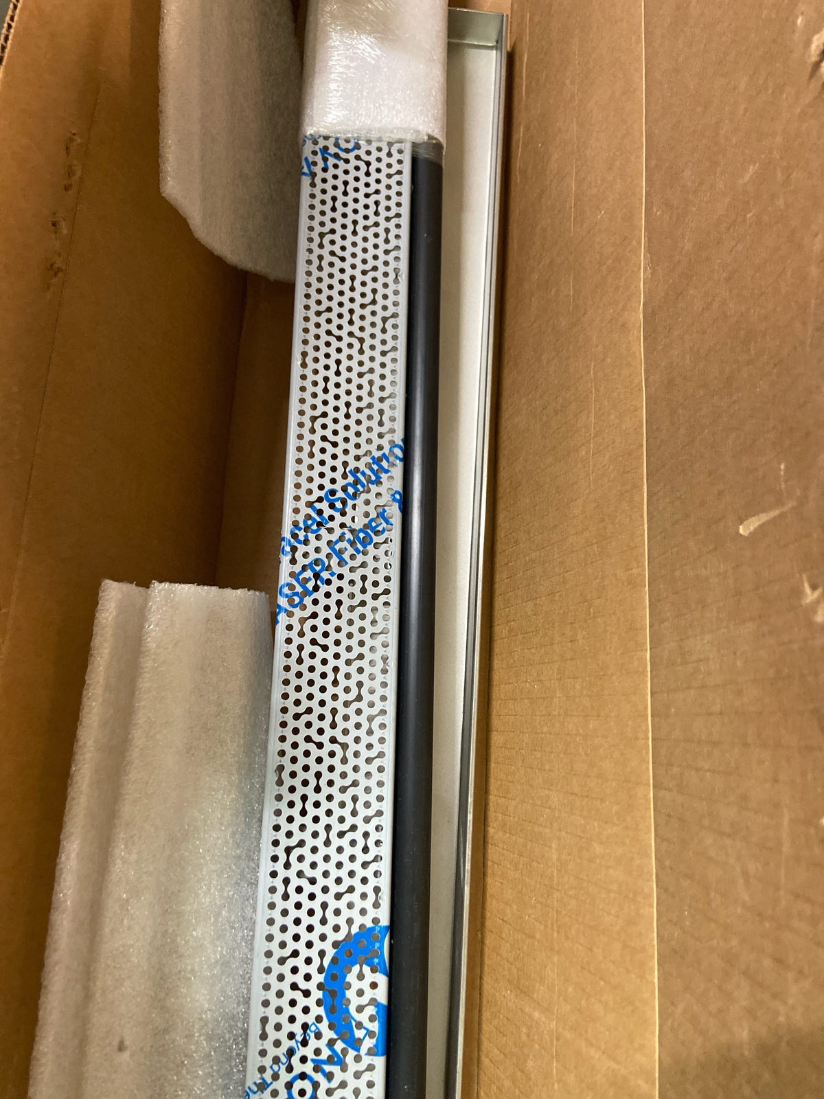 Infinity Drain SGRAS 6548 SS 48" S-GRAS 65 Linear Drain Complete Kit with 2 1/2" Adhesion Style Grate - Satin Stainless