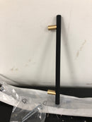 Alno A2901-6-CHP/MB Vita Bella 6" Center to Center Modern Knurled Bar Handle Cabinet Pull - Champagne / Matte Black