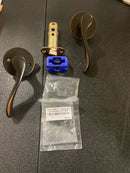 Emtek 510LUUS10B LH Luzern Solid Brass Passage Lever Set - Oil Rubbed Bronze Disk Rosette