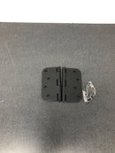 Deltana S44R51B 4" x 4" Plain Bearing 5/8" Radius Corners Mortise Hinge - Pair - Black