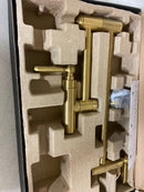 Vibrant Brushed Moderne Brass Pot Filler by KOHLER