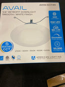 American Lighting AVD56-5CCT-WH Downlighting 5, 6" Integrated LED Reflector Recessed Trim - White