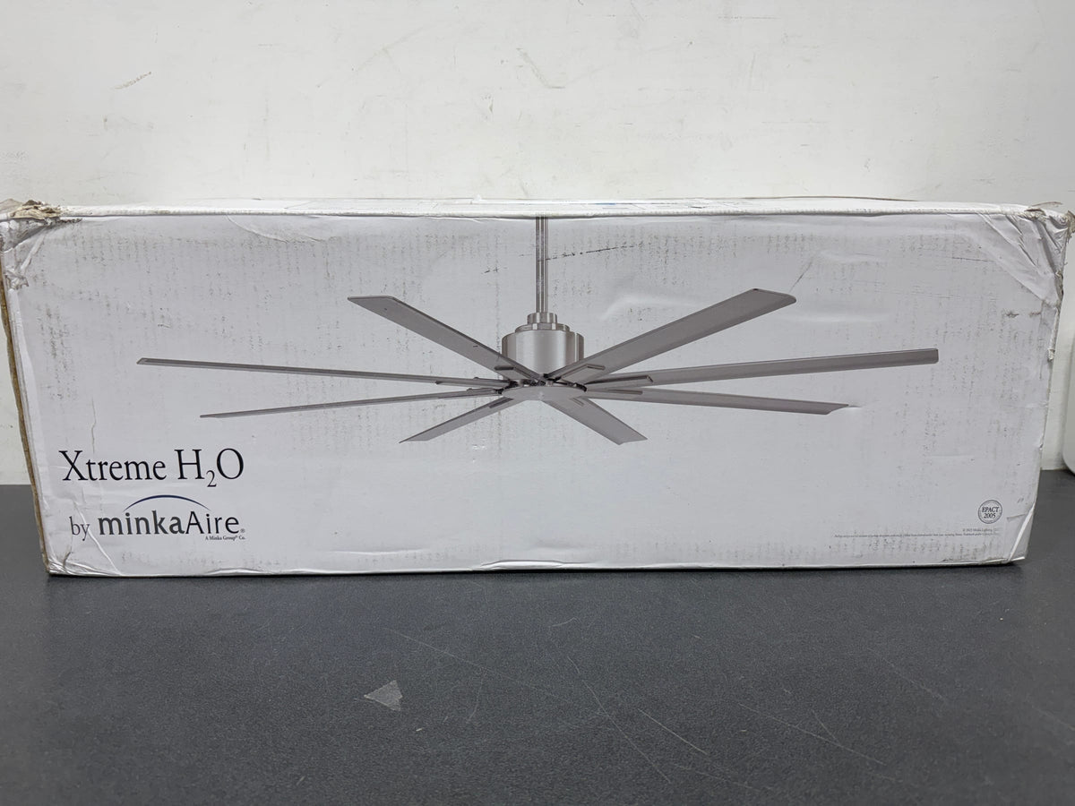 MinkaAire F896-65-CL Xtreme H2O 65" 8 Blade Indoor / Outdoor Ceiling Fan with Remote Included - Coal