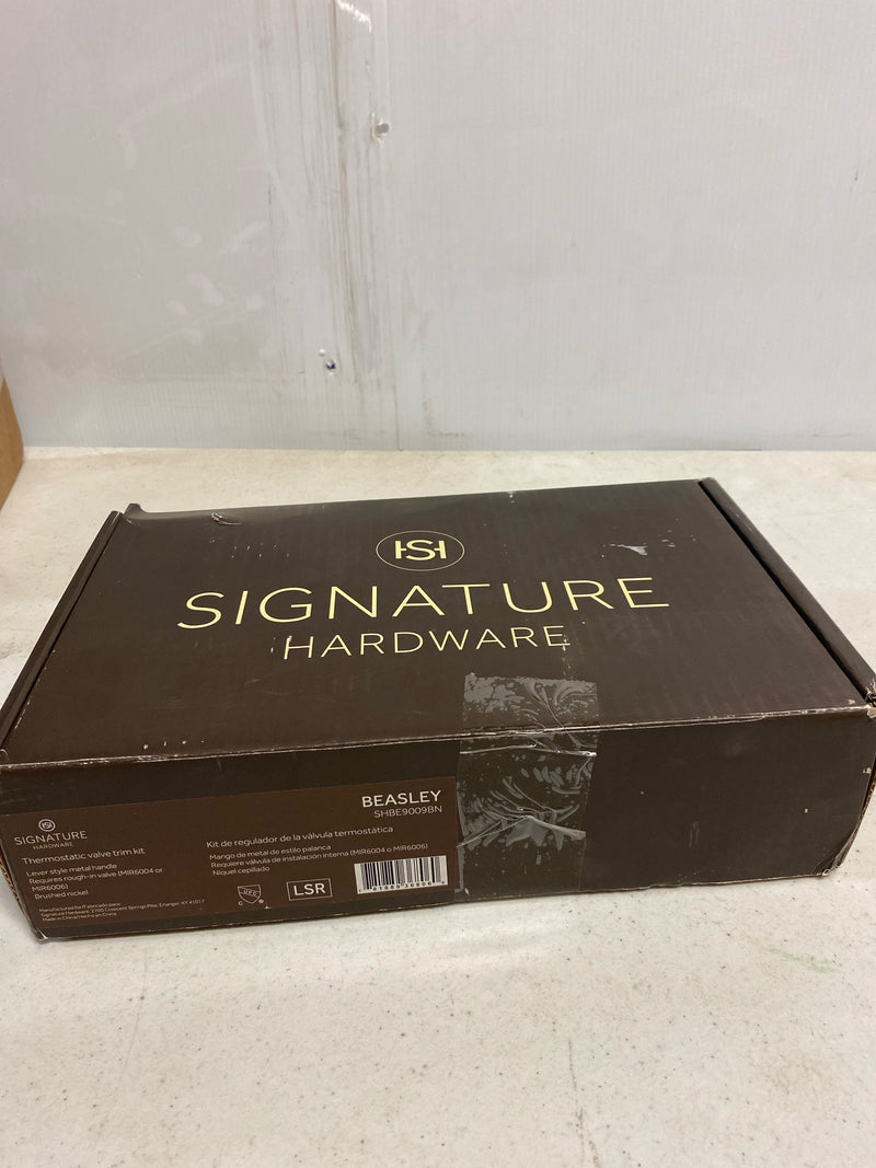 Signature Hardware SHBE9009ZBN Beasley Thermostatic Valve Trim Only - Less Rough-In Valve - Brushed Nickel