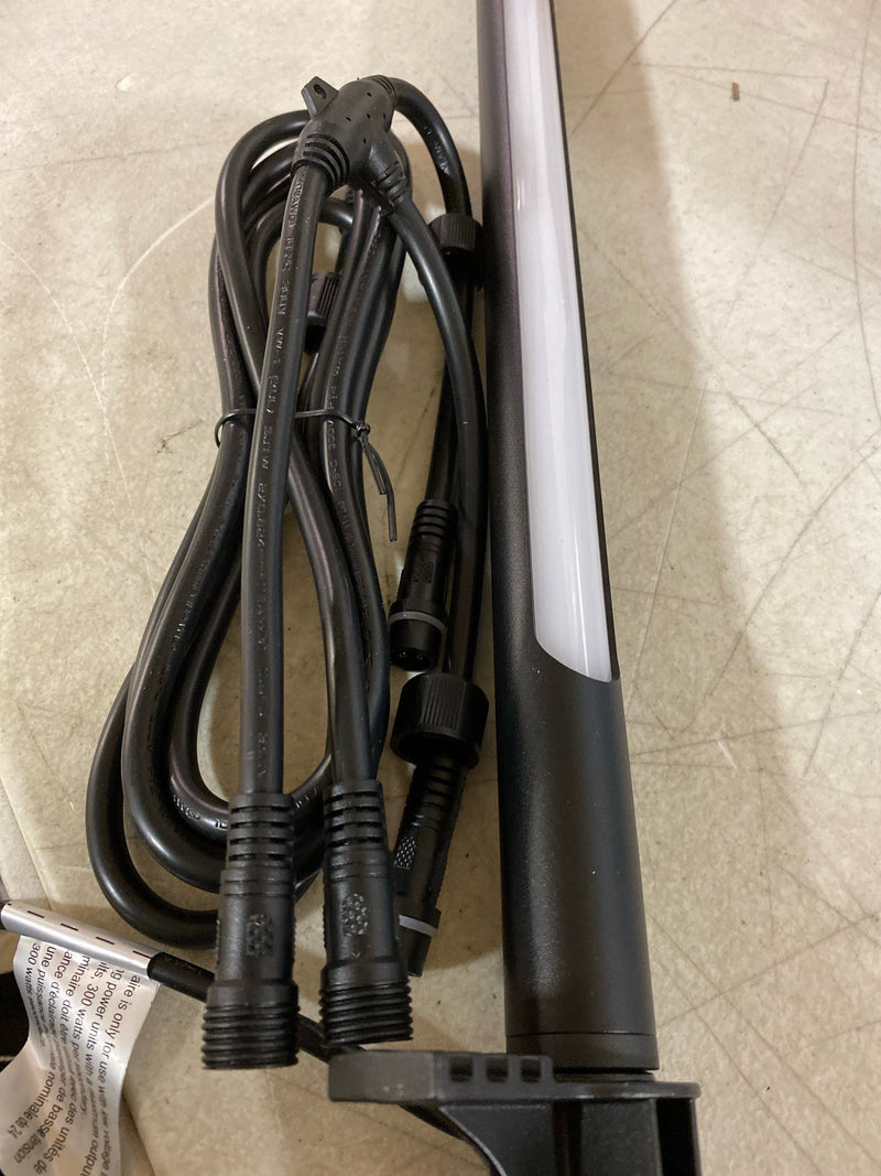 DALS Lighting DCP-STK20-BK Single Axis 24V LED Bollard Path Light with Shade - Black