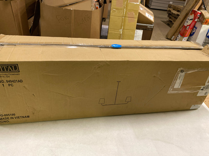 Capital Lighting 849421AD Brody 2 Light 50" Wide Linear Chandelier - Aged Brass