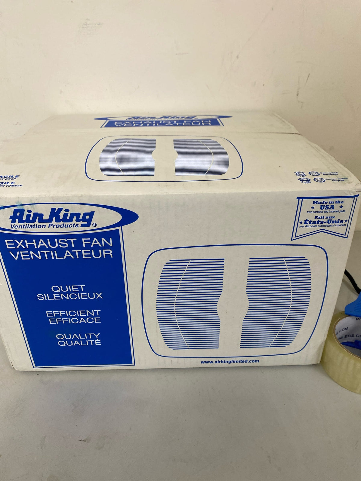 Air King AK100D 100 CFM 2 Sone Dual Speed Energy Star Rated Exhaust Fan - White