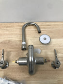 Kohler K-730T70-4AJR-SR Triton Bowe Cannock 1.2 GPM Wall Mounted Double Hole Bathroom Faucet - Less Drain Assembly - Vibrant Bright Nickel