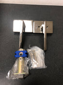 Emtek 5112HLOUS14LH Helios Left Handed Passage Door Lever Set with Modern Rectangular Rose - Polished Nickel