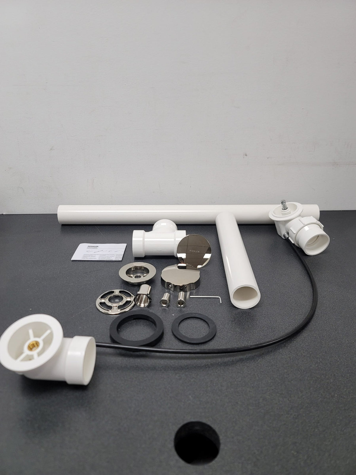 Kohler k-7213-SN Clearflo 1-1/2" Tub Drain Kit - with Overflow and PVC - Polished Nickel