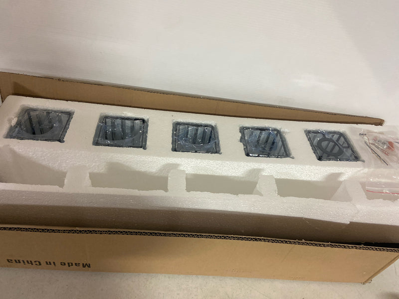 Edislive 81010000057108 Orillia 35.4 in. 5-Light Black Bathroom Vanity Light with Crystal Shades