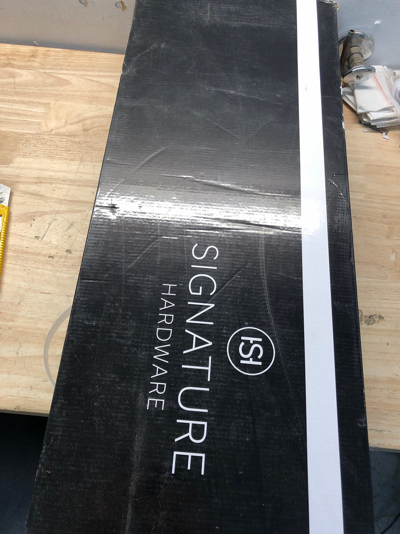 Signature Hardware 953648-LV Berwyn Floor Mounted Tub Filler Faucet - Includes Hand Shower, Less Valve - Brushed Gold