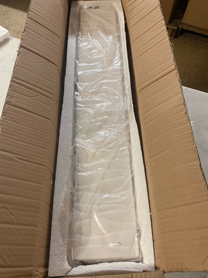 Justice Design Group PNA-7546W-WAVE-DBRZ Porcelina Single Light 36" Tall LED Outdoor Wall Sconce with Faux Porcelain Resin Rectangular Shade - Dark Bronze