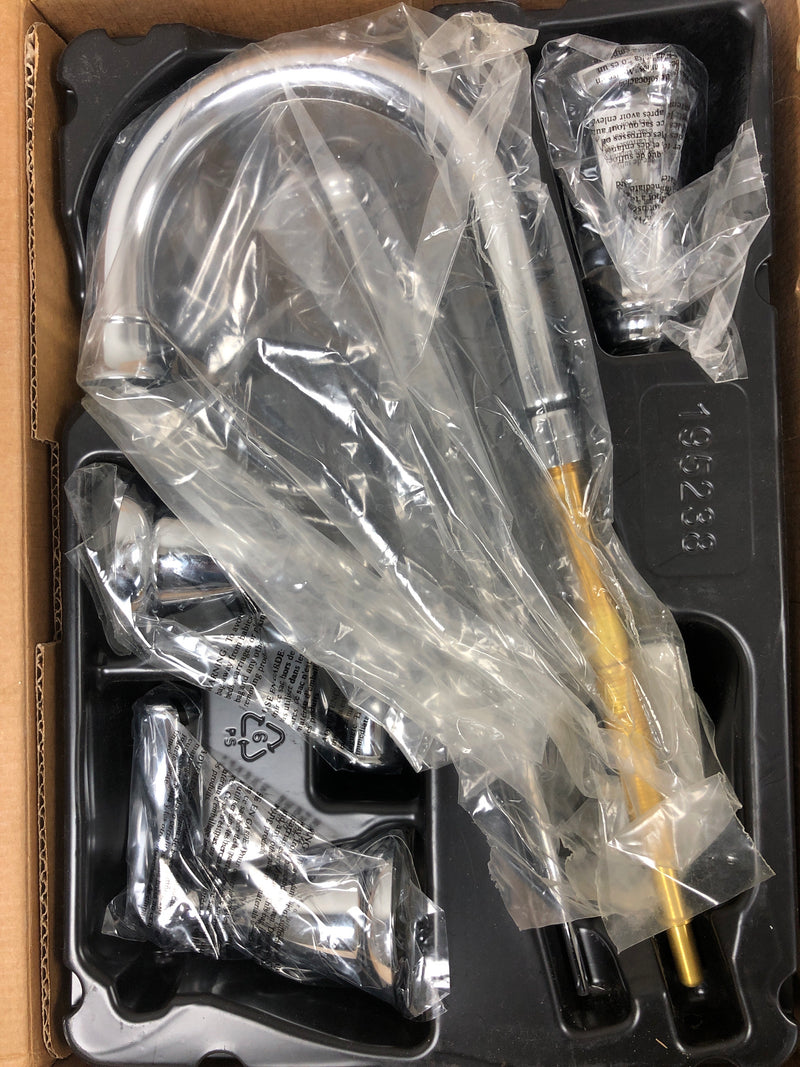 Moen 84947 Banbury 8 in. Widespread Double Handle High-Arc Bathroom Faucet in Chrome (Valve Included)