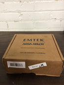 Emtek 5210US19.LSUS19.KNUS19.RH Knurled L-Square Right Handed Privacy Door Lever Set with Square Rose from the SELECT Brass Collection - Flat Black