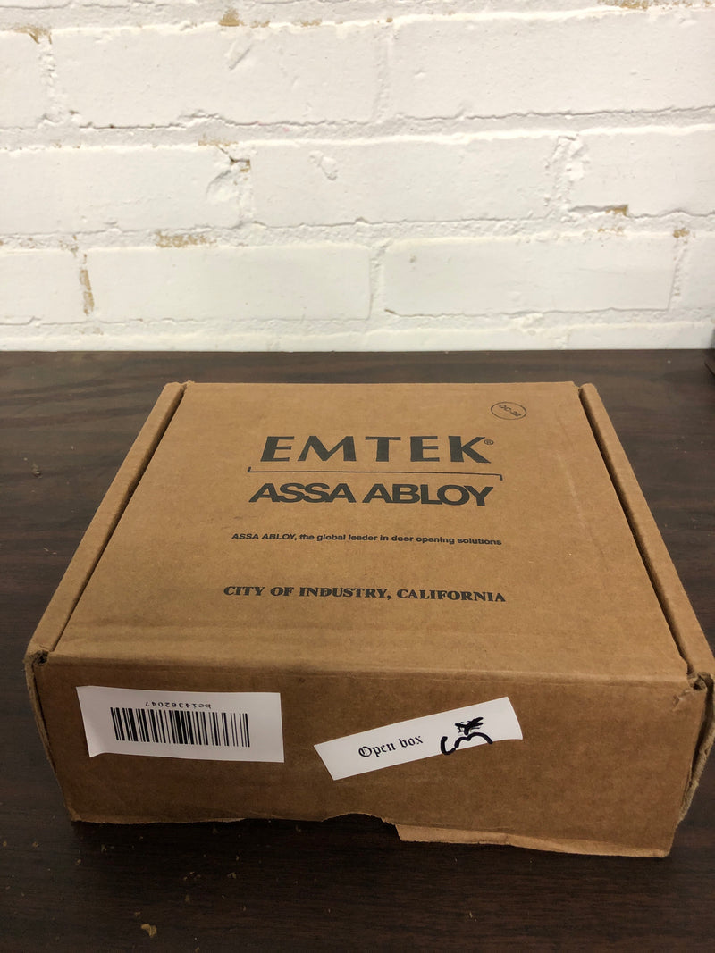 Emtek 5210US19.LSUS19.KNUS19.RH Knurled L-Square Right Handed Privacy Door Lever Set with Square Rose from the SELECT Brass Collection - Flat Black