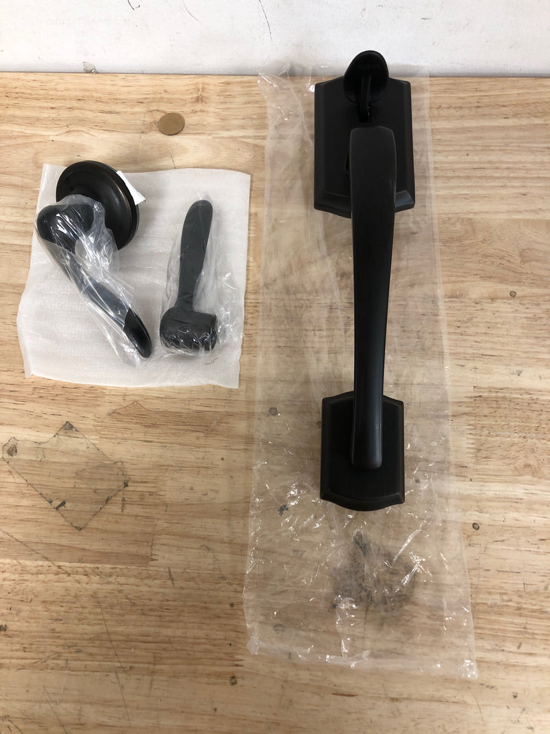 Kwikset CP815PTHXTNL-11P Prescott Lower Passage Handleset with Tustin Interior Lever - No Deadbolt - Venetian Bronze