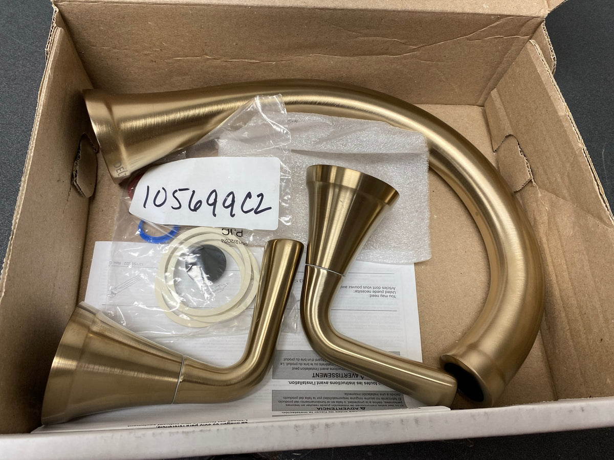 Delta T2733-CZ Kayra Deck Mounted Roman Tub Filler - Champagne Bronze