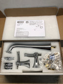 Delta T5797-WL Cassidy Double Handle Wall Mounted Tub Filler Trim - Less Rough In - Chrome