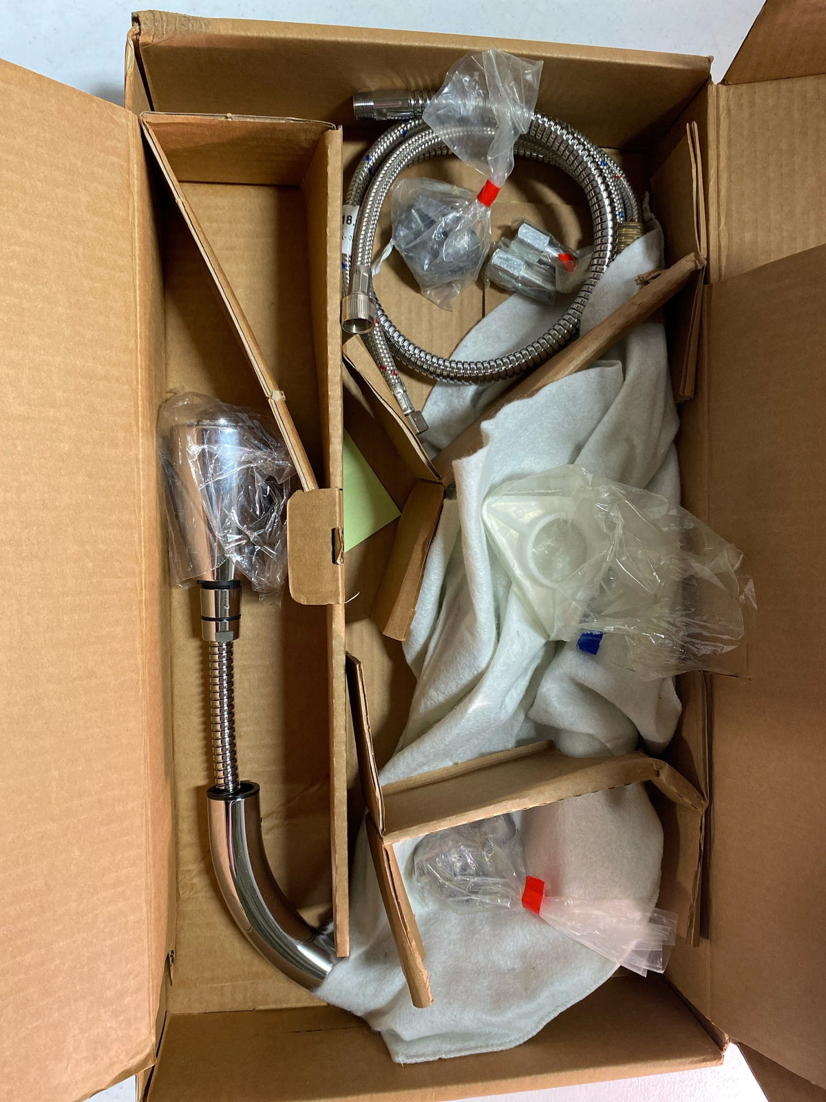 Whitehaus 3-2169-C-C Rainforest 1.5 GPM Single Hole Pull Down Kitchen Faucet Includes Escutcheon - Chrome