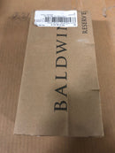 Baldwin PSCCYCSR190 Contemporary Crystal Passage Door Knob Set with Contemporary Square Rose from the Reserve Collection - Satin Black