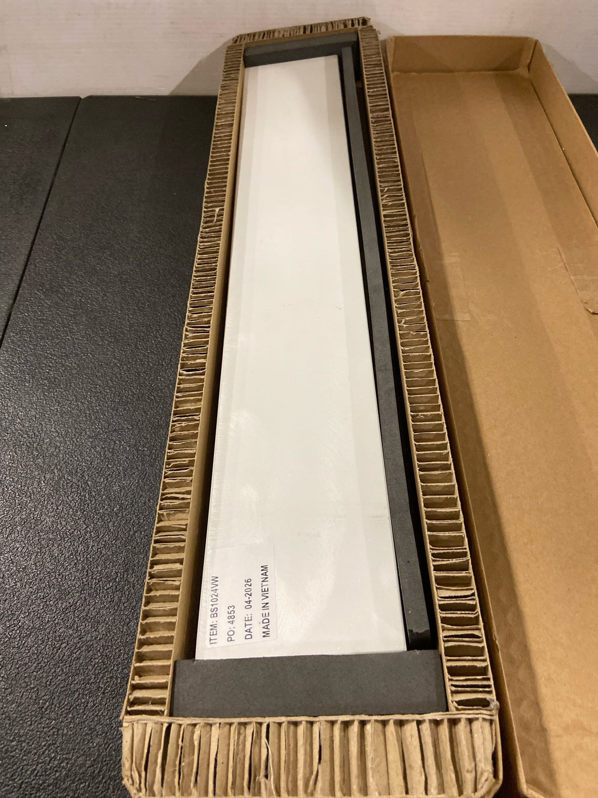 Elegant Lighting BS1024VW Backsplash 24 X 0.71 X 3.94 inch Ivory White Bathroom Vanity Backsplash