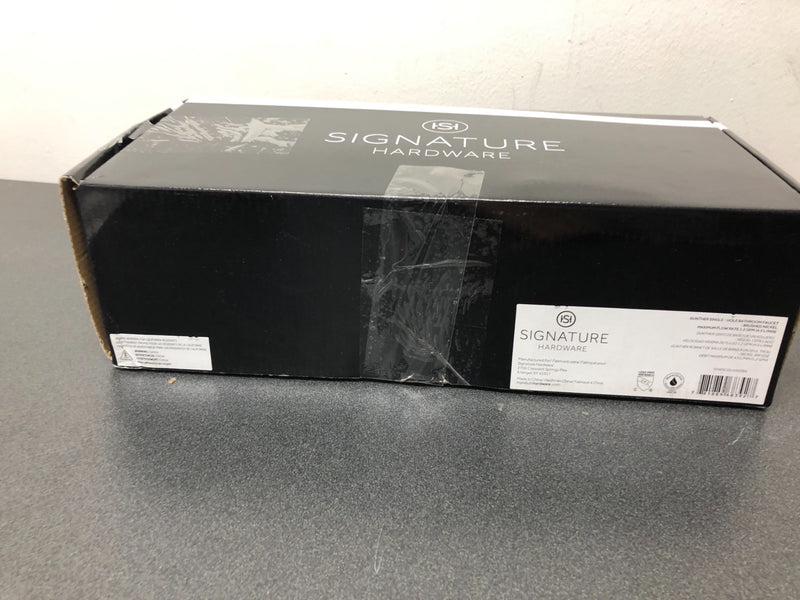 Signature Hardware 477060 Gunther 1.2 GPM Single Hole Bathroom Faucet with Lever Handle and Pop-Up Drain Assembly - Brushed Nickel