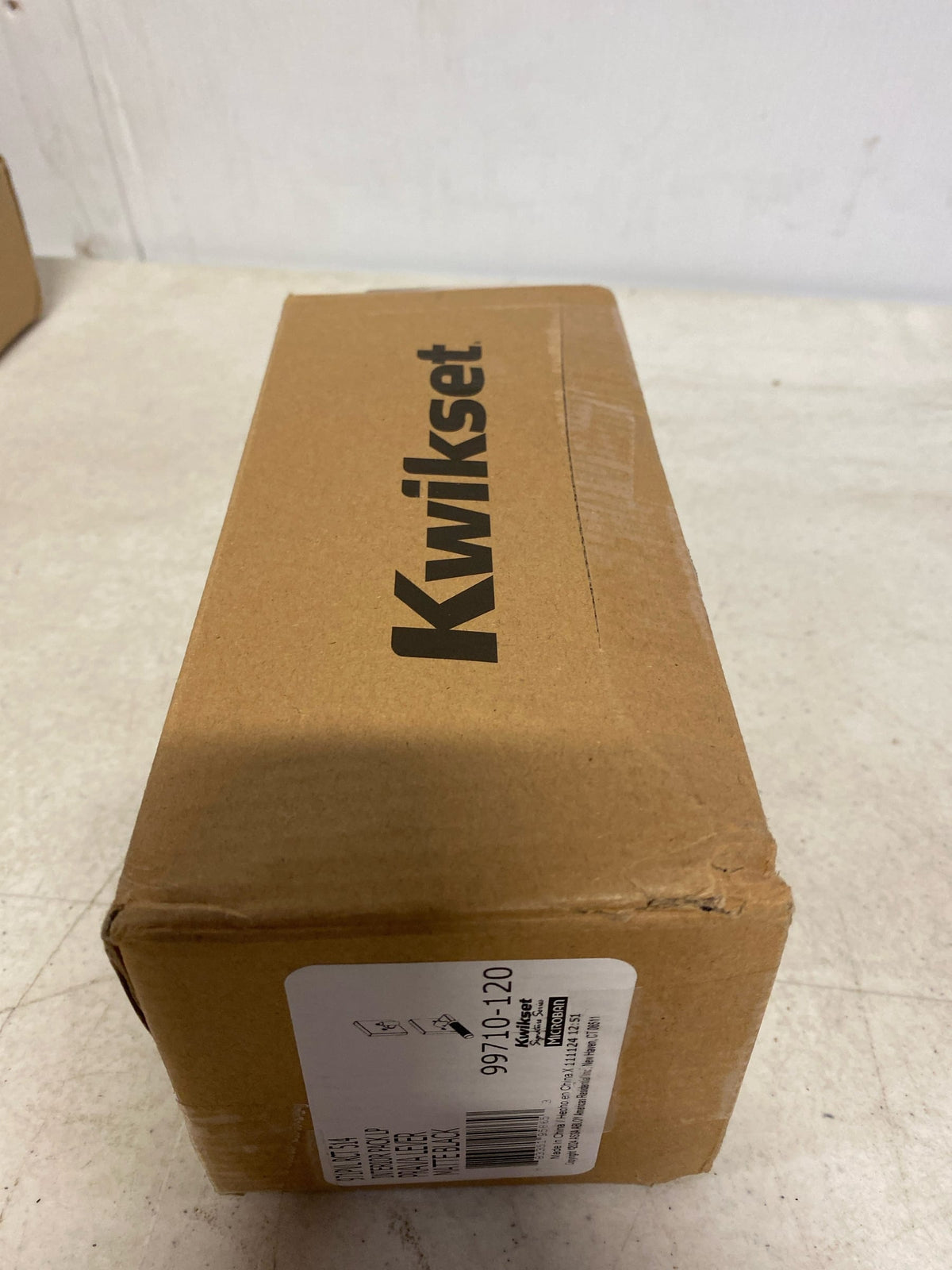 Kwikset 971PVLRCT-514 Prava Lever Keyed Entry Interior Pack with Rectangle Rose for Handlesets - Matte Black