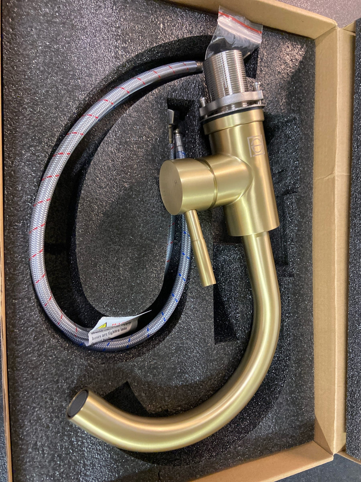 Elegant Lighting FAV-1003BGD Louis 1.5 GPM Single Hole Bathroom Faucet - Brushed Gold