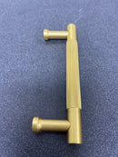Belwith Keeler B079429-BGB Verge 3-3/4" Center to Center Solid Brass Diamond Knurled Cabinet Bar Handle / Drawer Bar Pull - Brushed Golden Brass