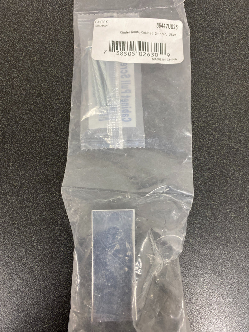 Emtek 86447US26 Cinder 2-1/4 Inch Rectangular Cabinet Knob - Polished Chrome