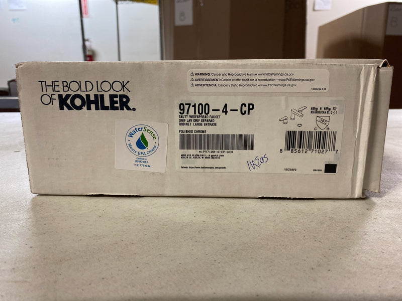 Kohler K-97100-4-CP Taut 8 in. Widespread Double Handle Bathroom Faucet in Polished Chrome