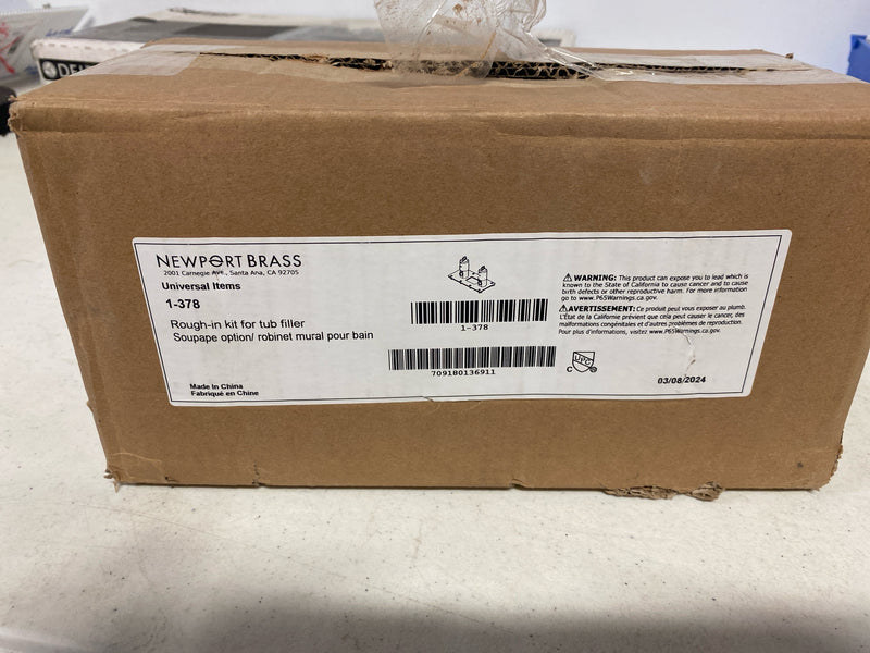 Newport Brass 1-378 Rough In Valve for Exposed Tub Filler - N/A