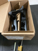 Emtek 1261FB RH Teton Lever Sandcast Bronze Door Configuration 2 Keyed Entry Multi Point Trim Lever Set with American Cylinder Above Handle - Flat Black Bronze