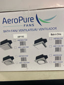 Aero Pure ABF110 G16 SG Designer Series 110 CFM 0.9 Sone Ceiling Mounted Energy Star Certified Bath Fan with Round on Square Design - Satin Gold