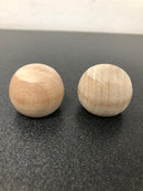 Hickory Hardware P180-UW Natural Woodcraft Set of (2) - 1-1/4 Inch Round Sphere Ball Unfinished Wood Cabinet Knobs / Drawer Knobs - Unfinished Wood