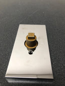 Baldwin HDTUBCFR260 Tube Non-Turning One-Sided Dummy Door Lever with 5 Inch Rectangle Rose from the Reserve Collection - Polished Chrome