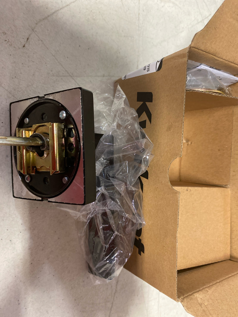 Kwikset 971SALSQT-514 Singapore Lever Single Cylinder Interior Pack with Square Rose for Handlesets - Matte Black