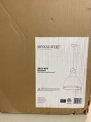 Minka lavery 3932-879 Lynk 100-Watt 1-Light Off-White Cream and Legacy Brass Cone Pendant Light with Etched Opal Glass Shade, No Bulb Included